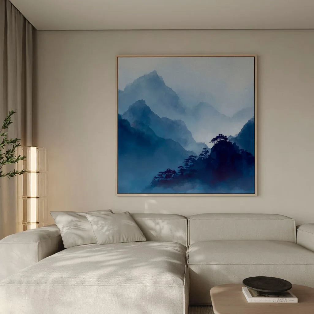 Framed Canvas Print Blue Mountains