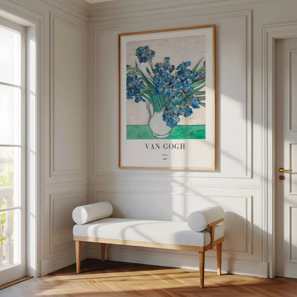 Vincent van Gogh Blue Irises in Vase Poster