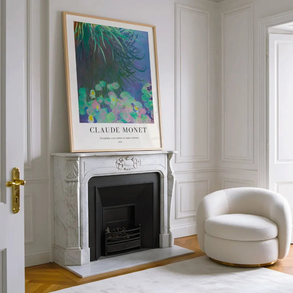 Monet Water Lilies Reflection Poster