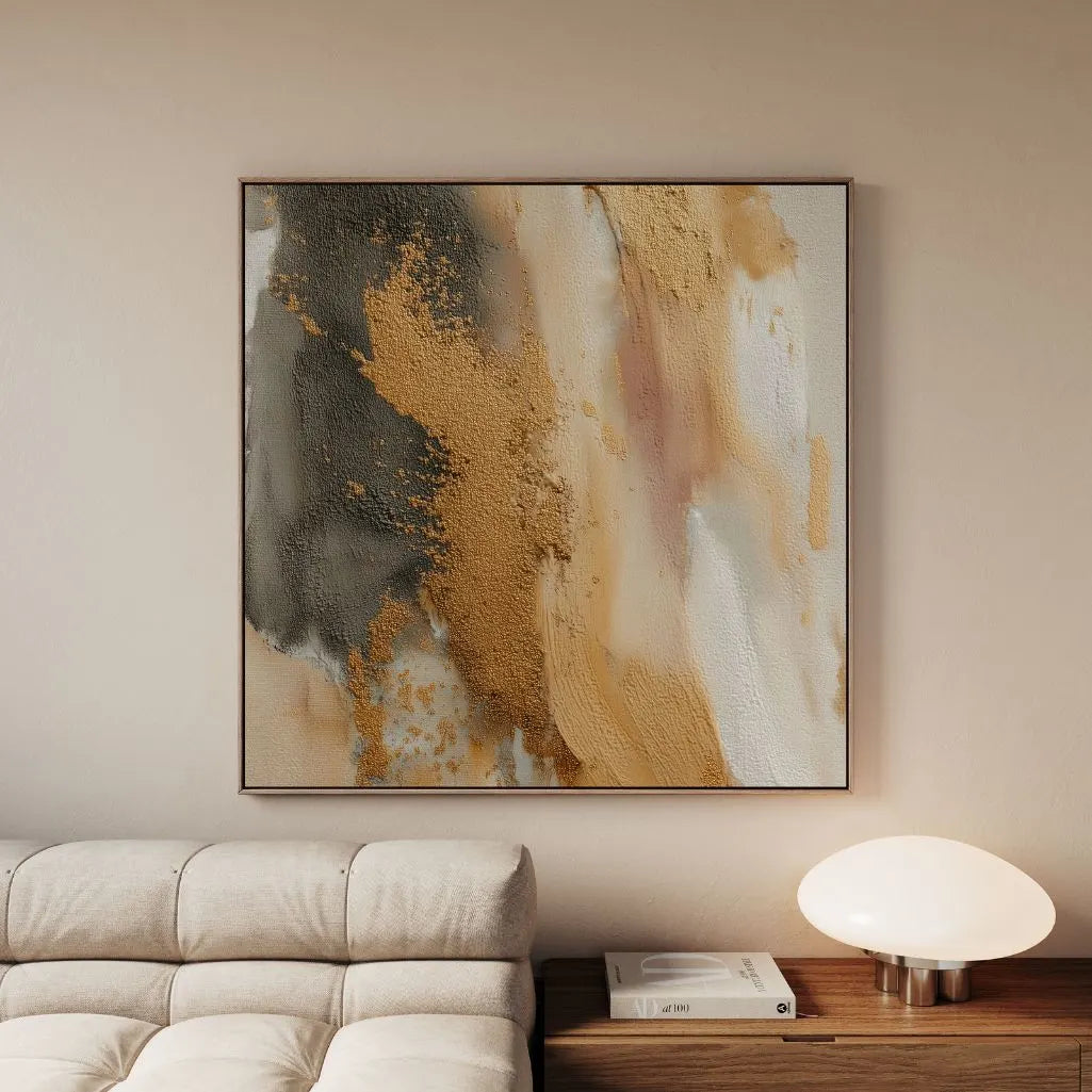 Framed Canvas Print Golden Energy