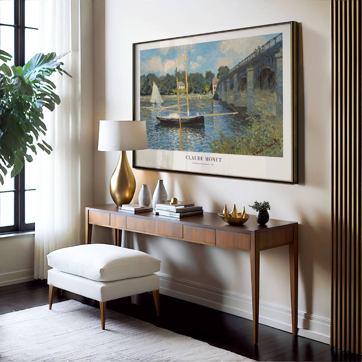 Claude Monet Bridge at Argenteuil 1874 Poster