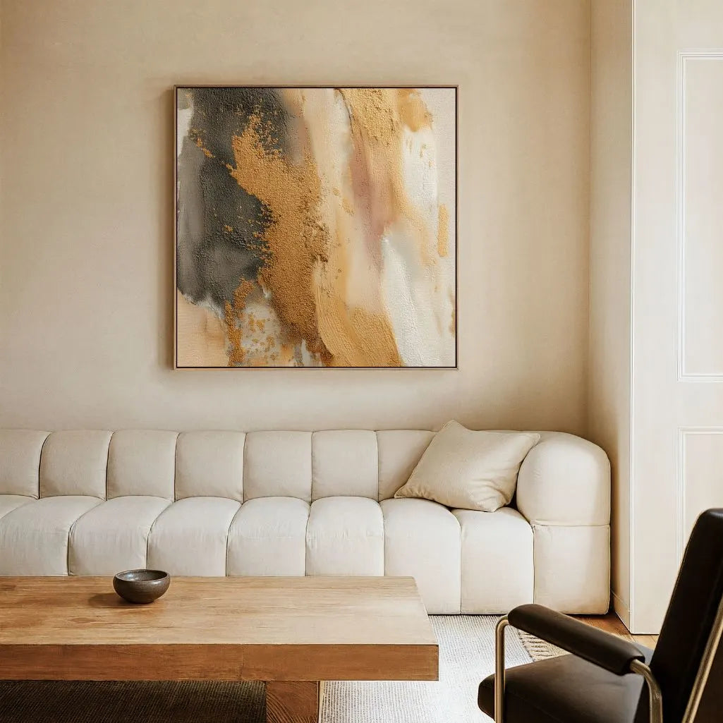 Framed Canvas Print Golden Energy