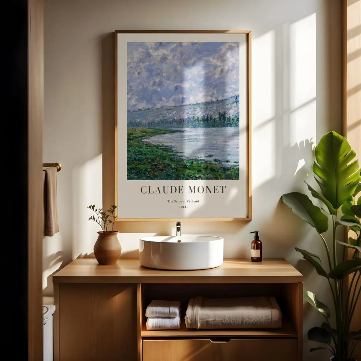 Claude Monet Seine at Vétheuil 1880 Poster