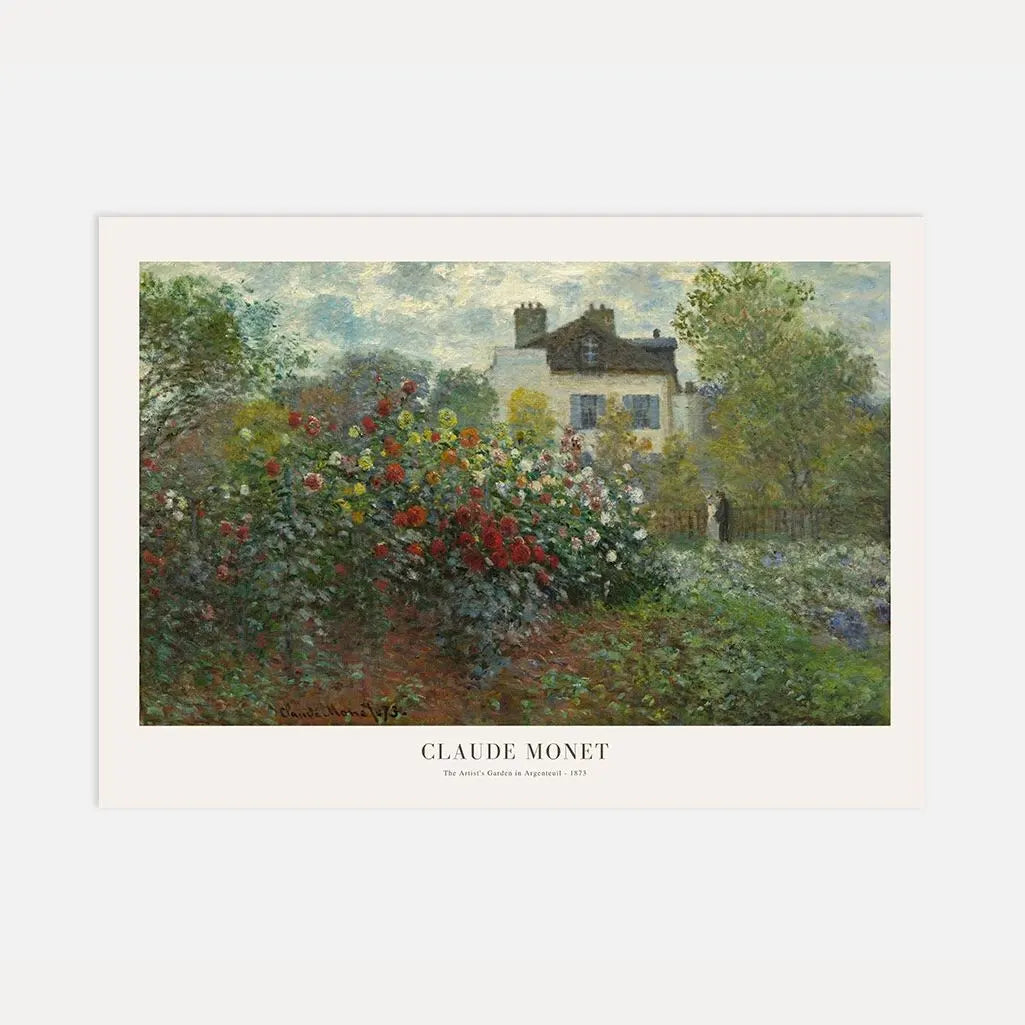 Claude Monet Artist’s Garden in Argenteuil Poster