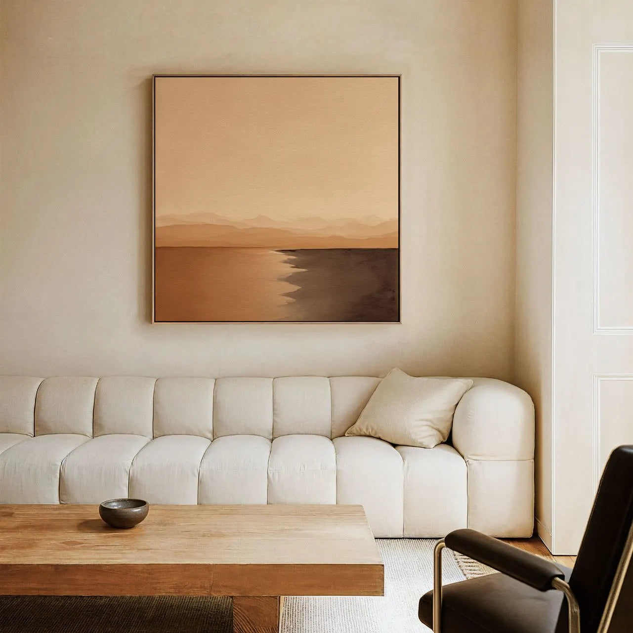 Framed Canvas Print Horizon of Silence