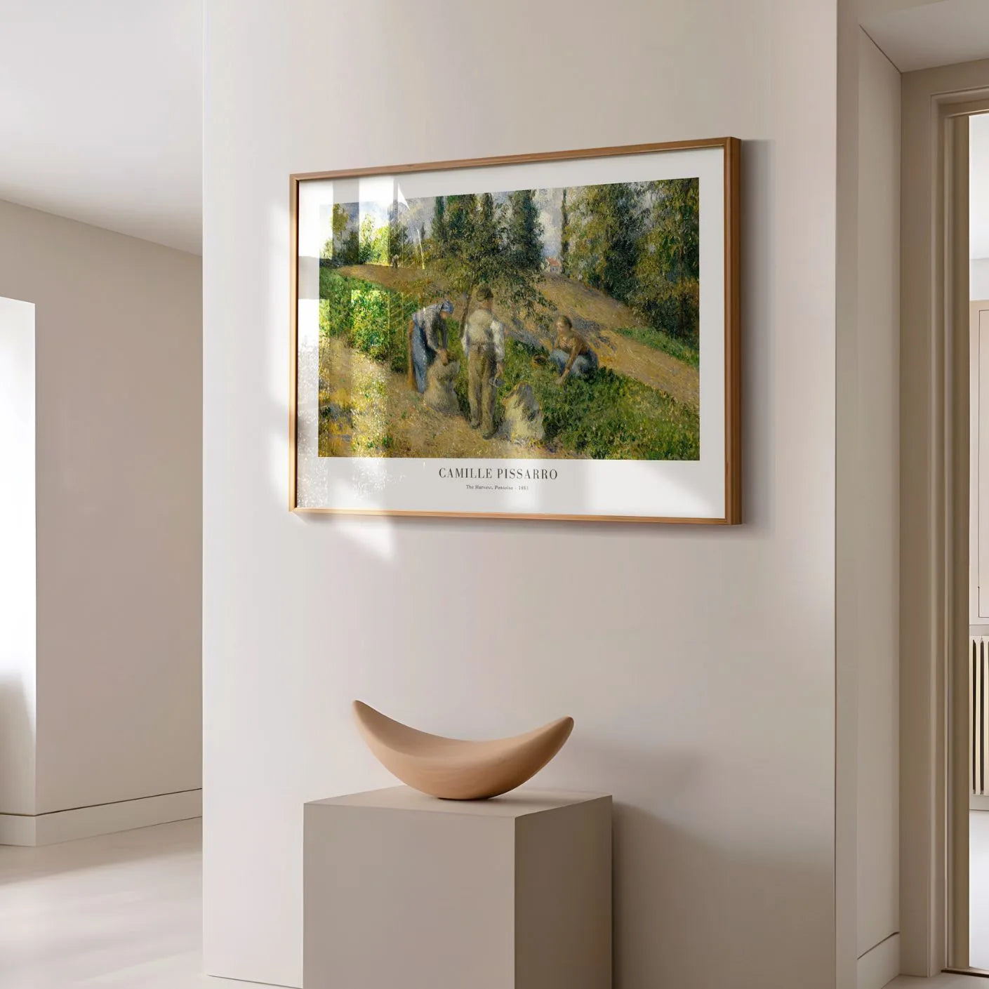 Pissarro Pontoise Harvest Scene Poster