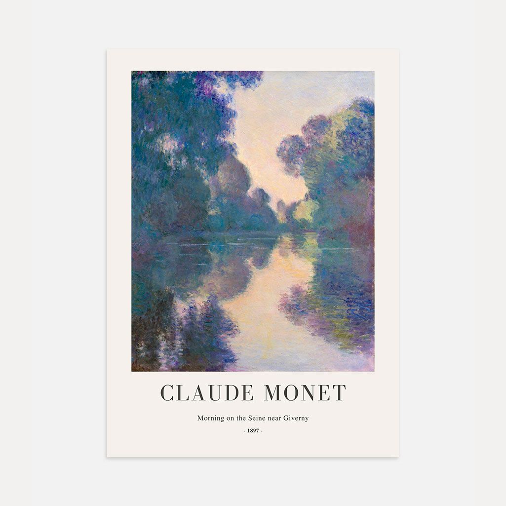Monet Misty Morning Seine Poster