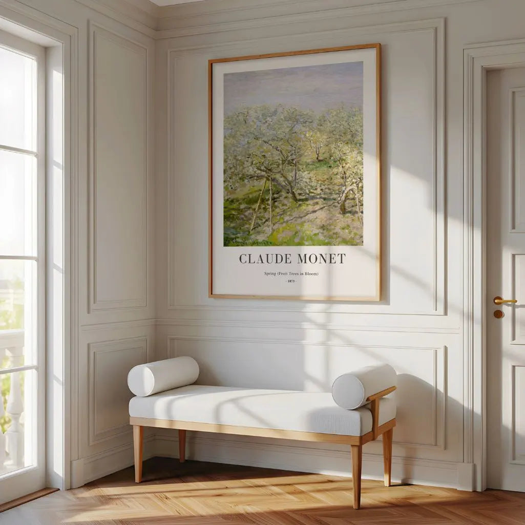 Monet Spring Fruit Trees in Bloom Poster