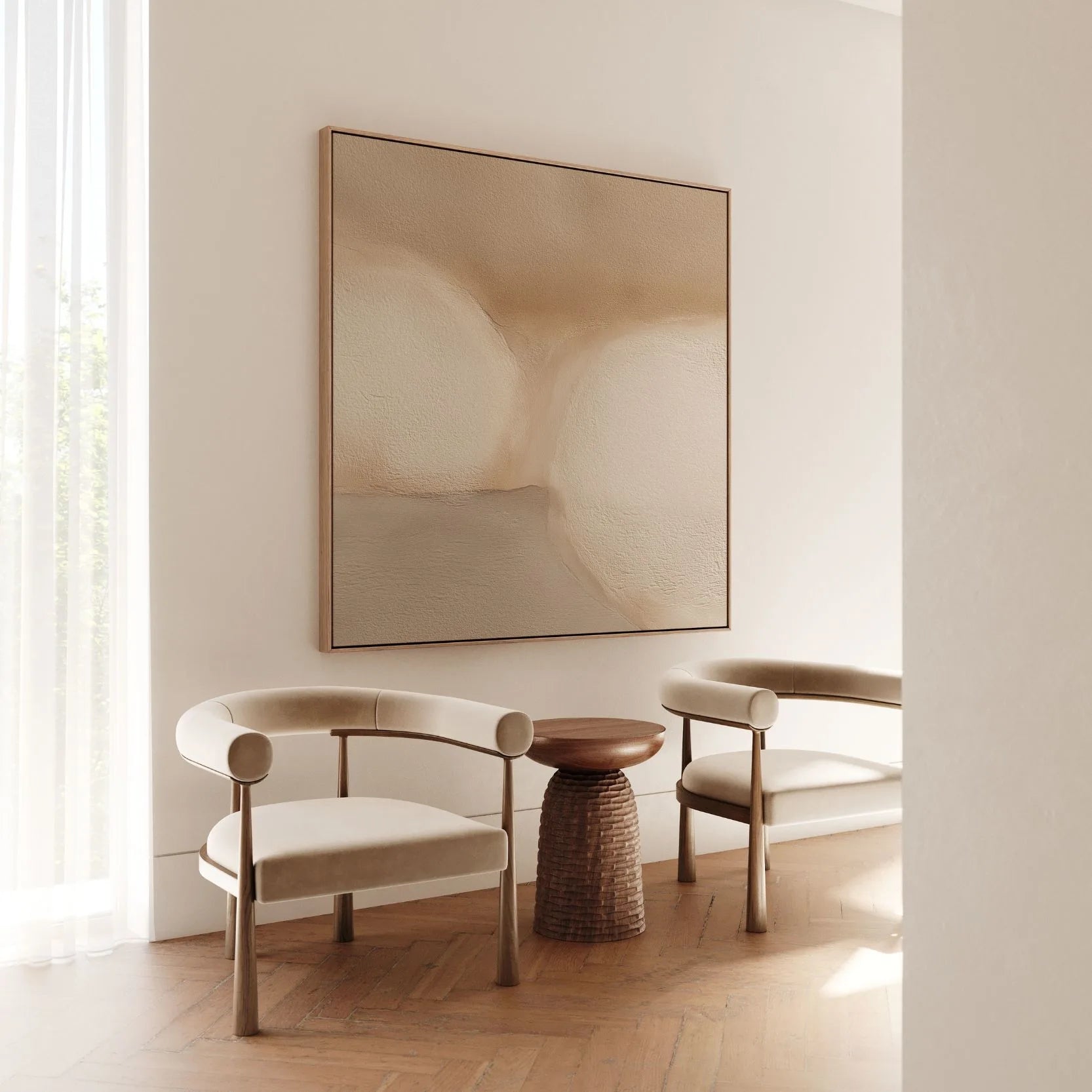 Framed Canvas Print Warm Texture