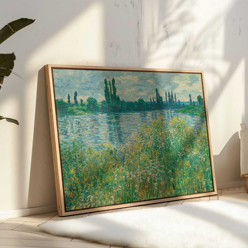 Framed Canvas Print Banks of the Seine
