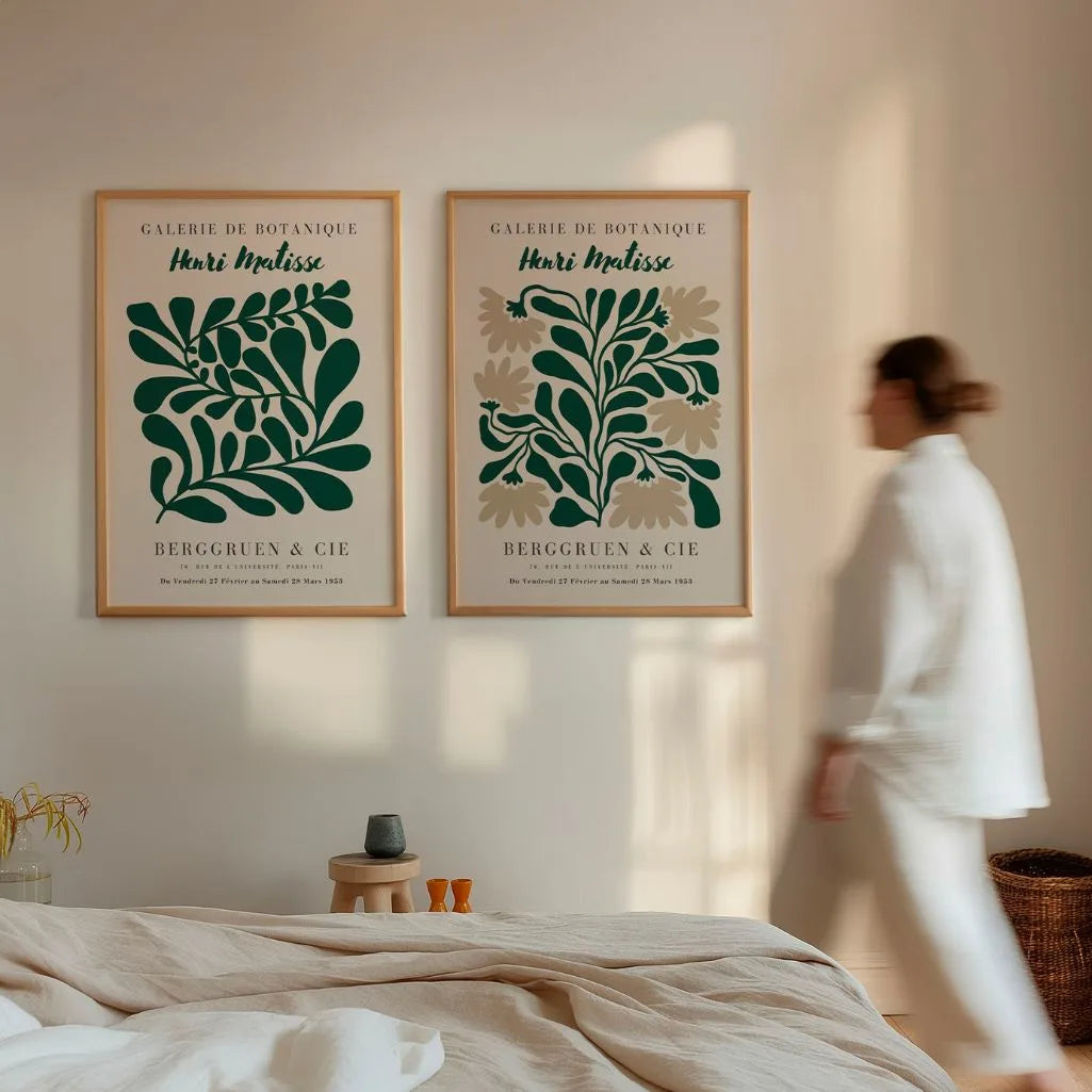 Matisse Abstract Green Leaves – Set of 2 Posters