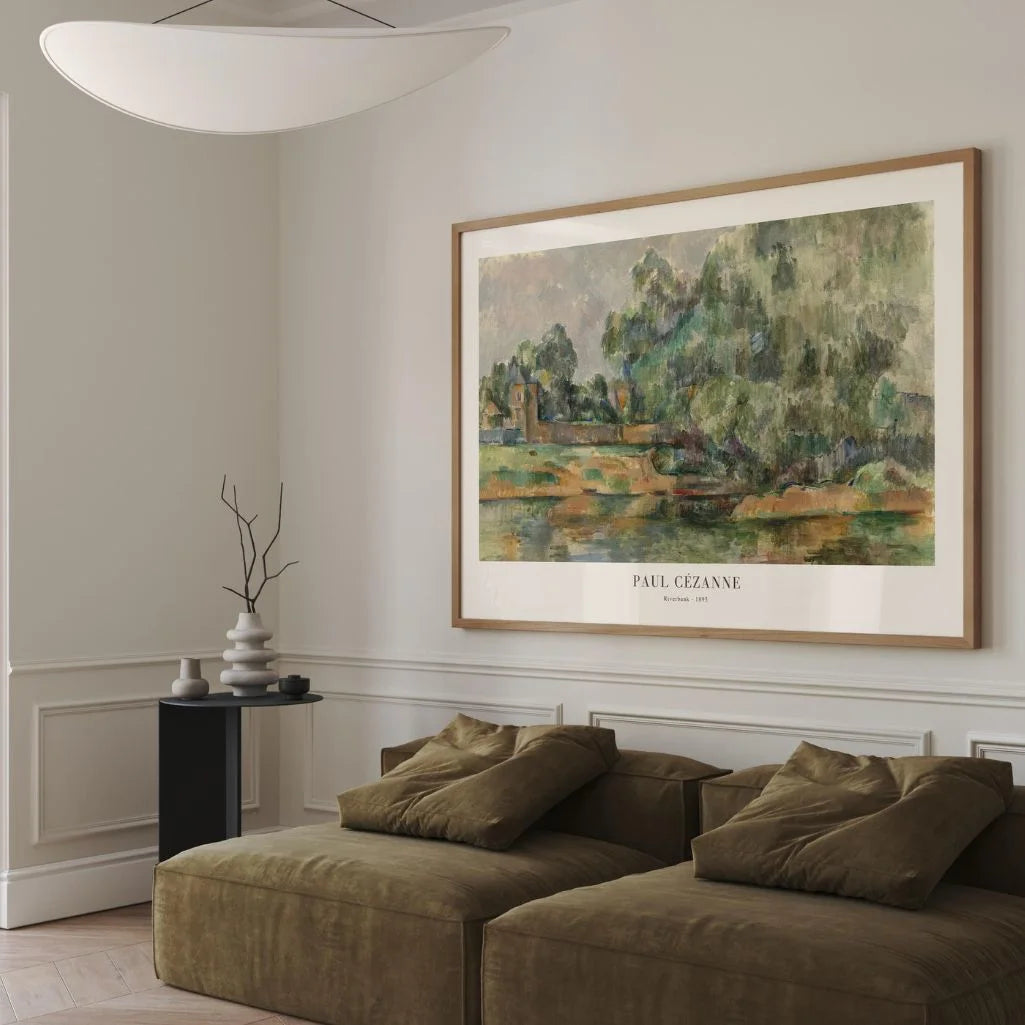 Cézanne Riverbank Landscape Poster