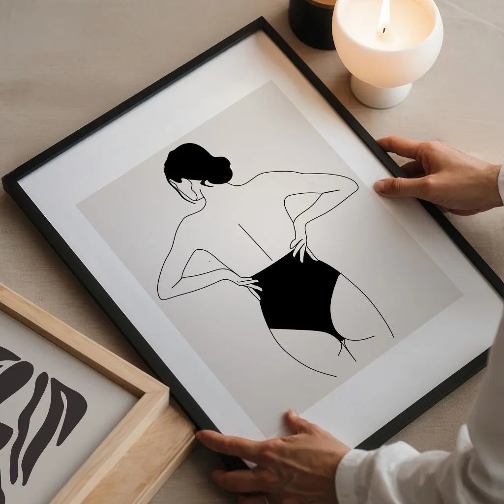 Line Art Female Back Poster