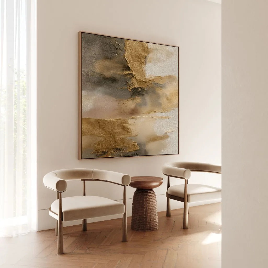 Framed Canvas Print Golden Reflections