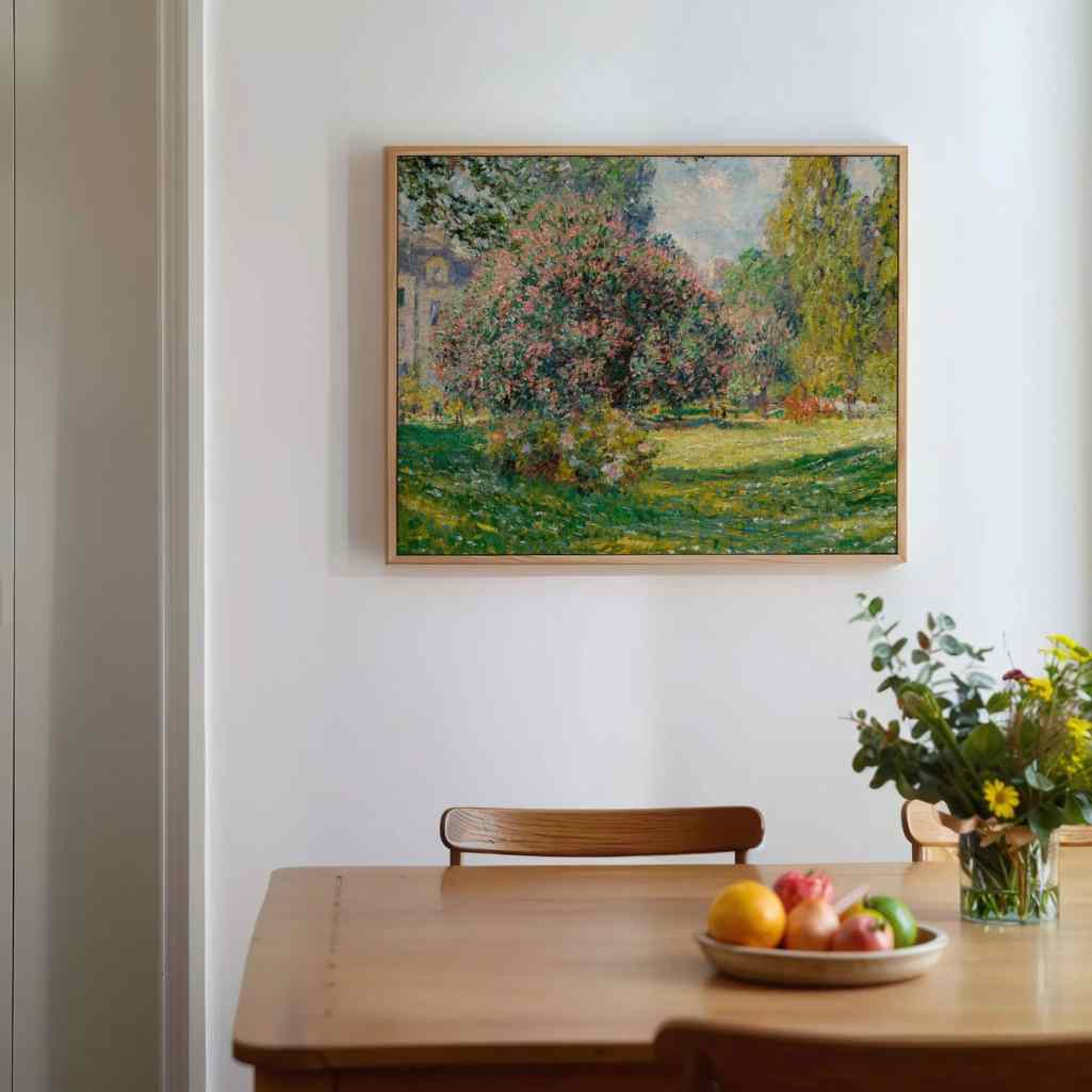 Framed Canvas Print The Parc Monceau