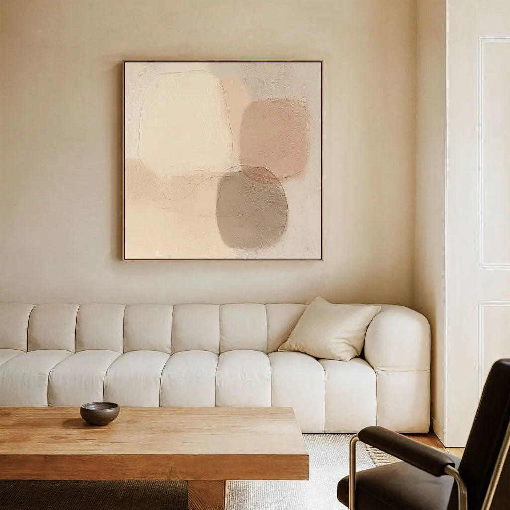 Framed Canvas Print Neutral Balance