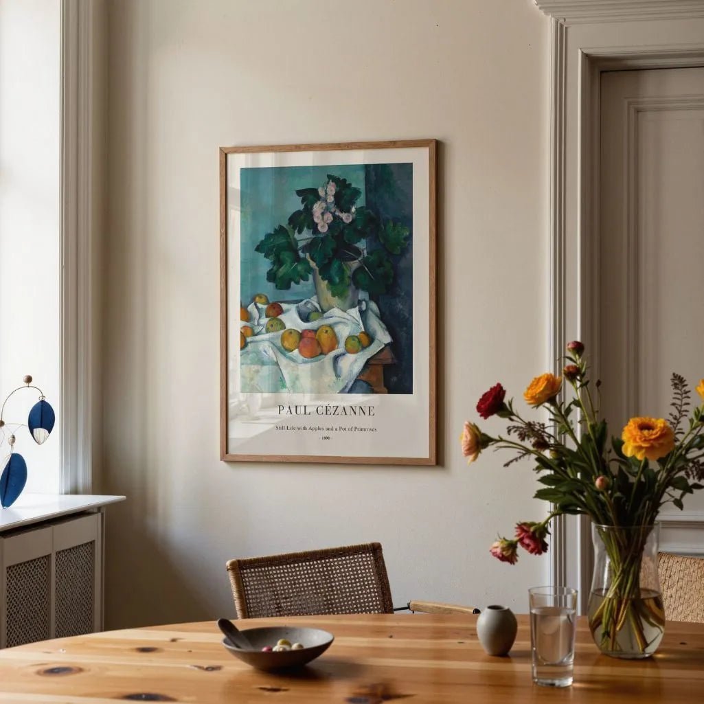 Cézanne Apples and Primroses Poster