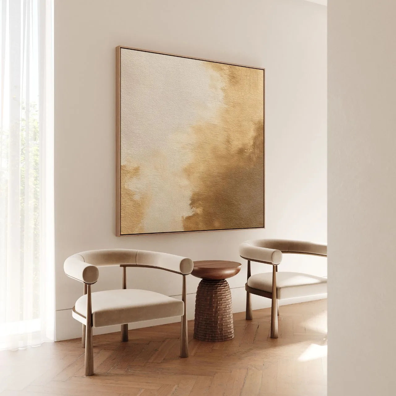 Framed Canvas Print Sand Glow