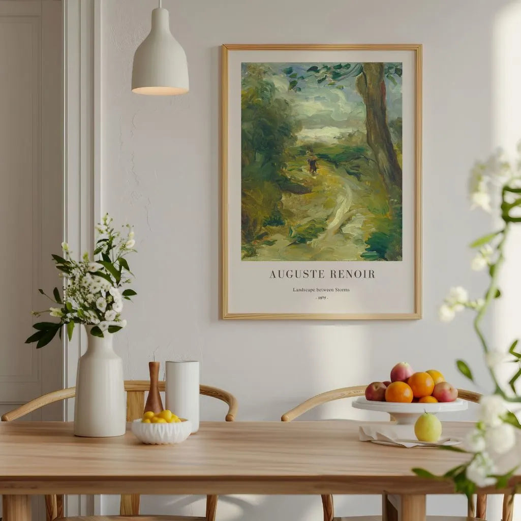 Auguste Renoir Landscape Between Storms Poster