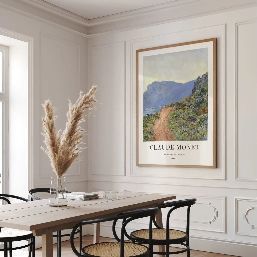 Claude Monet La Corniche near Monaco Poster