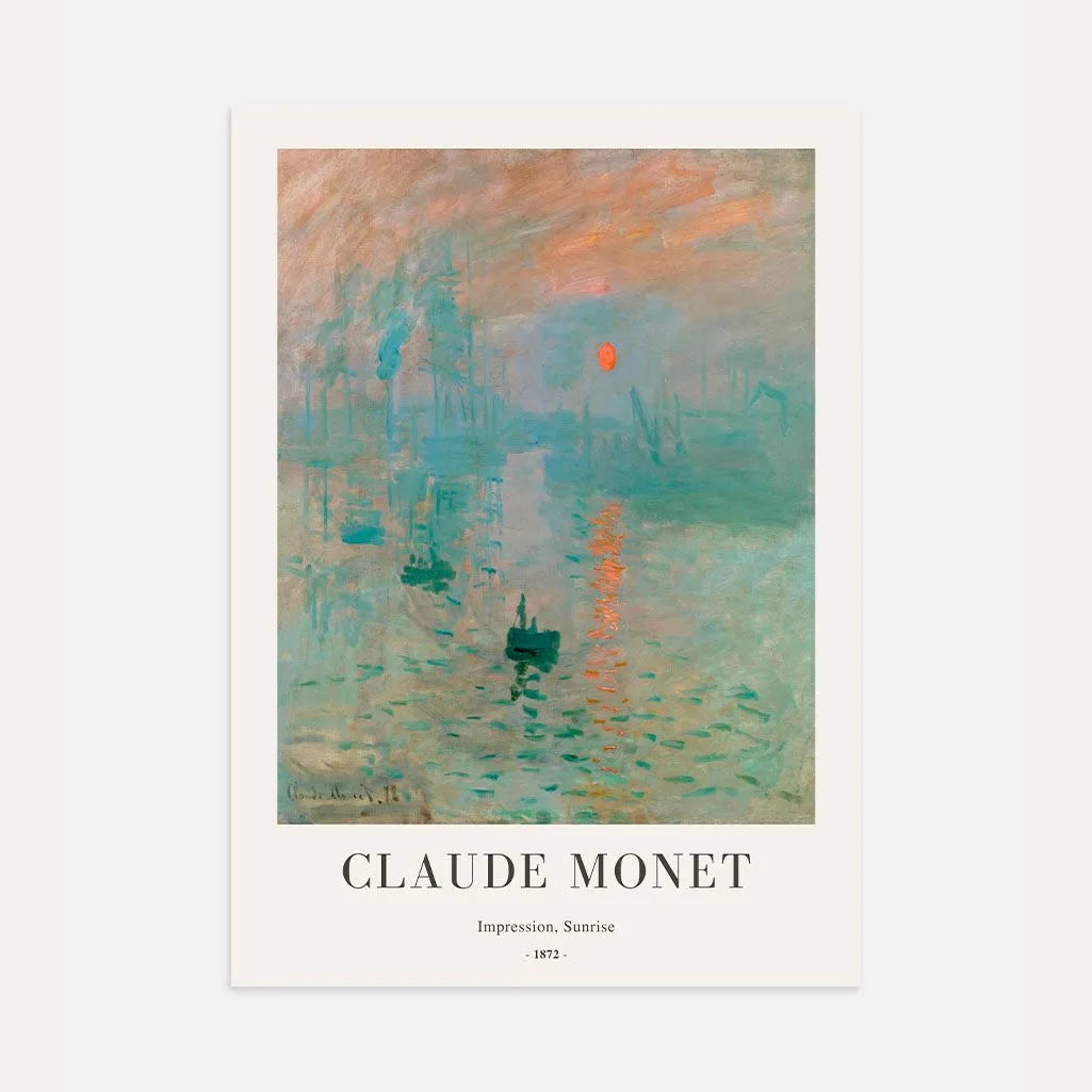 Monet Impression Sunrise Poster