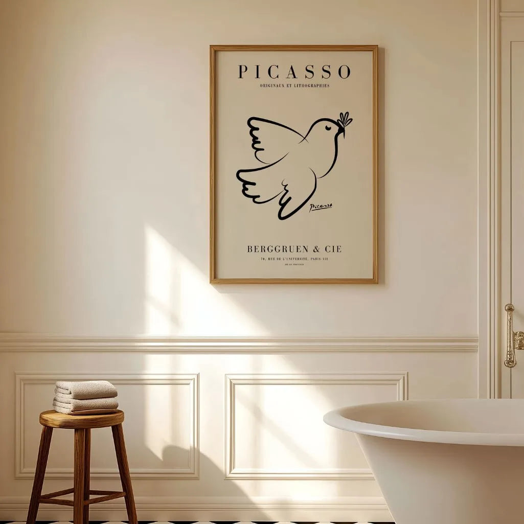 Picasso-Inspired Dove of Hope Poster
