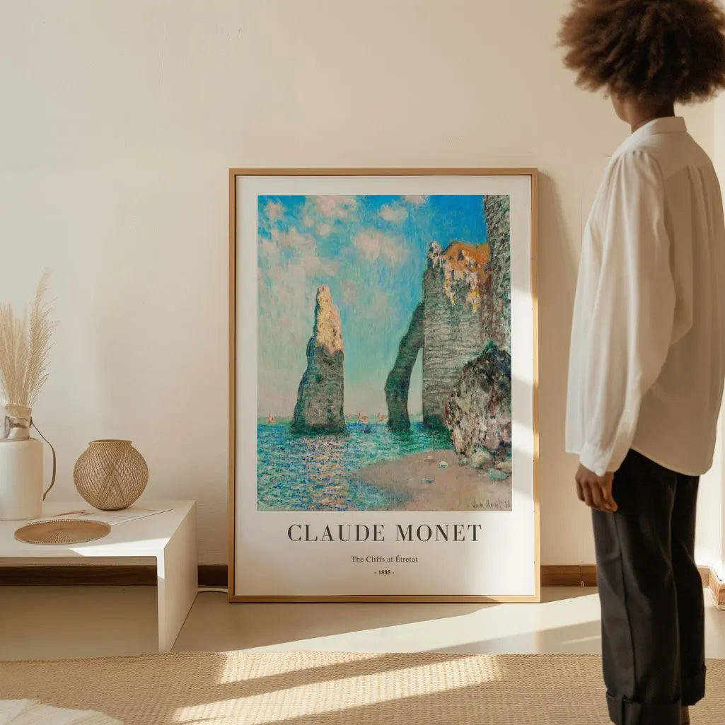 Claude Monet Étretat Cliffs 1885 Poster