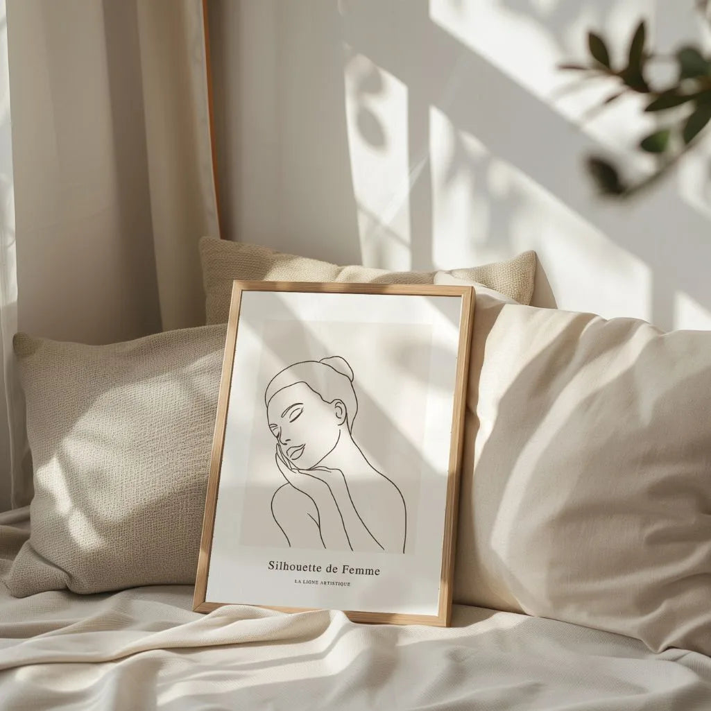 Line Art Calm Woman Poster