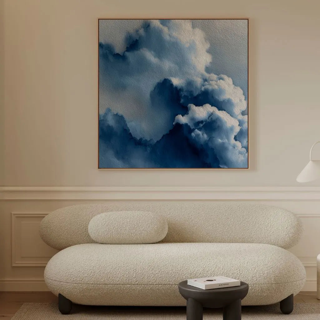 Framed Canvas Print Blue Clouds