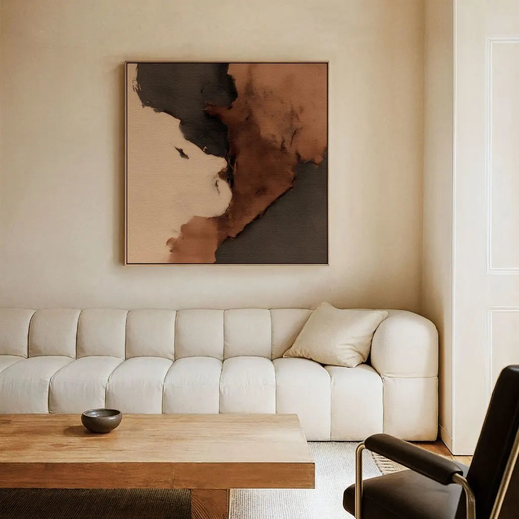 Framed Canvas Print Dark Abstract