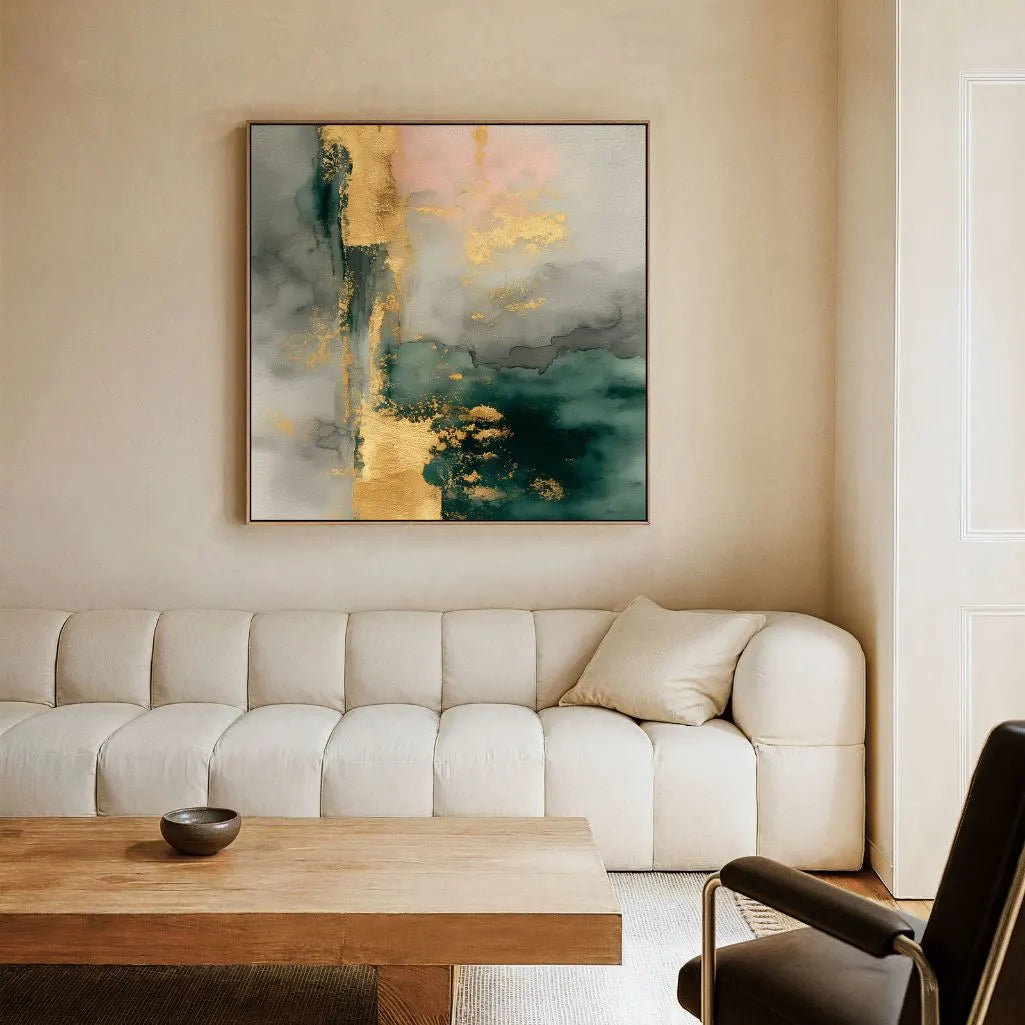 Framed Canvas Print Golden Depth