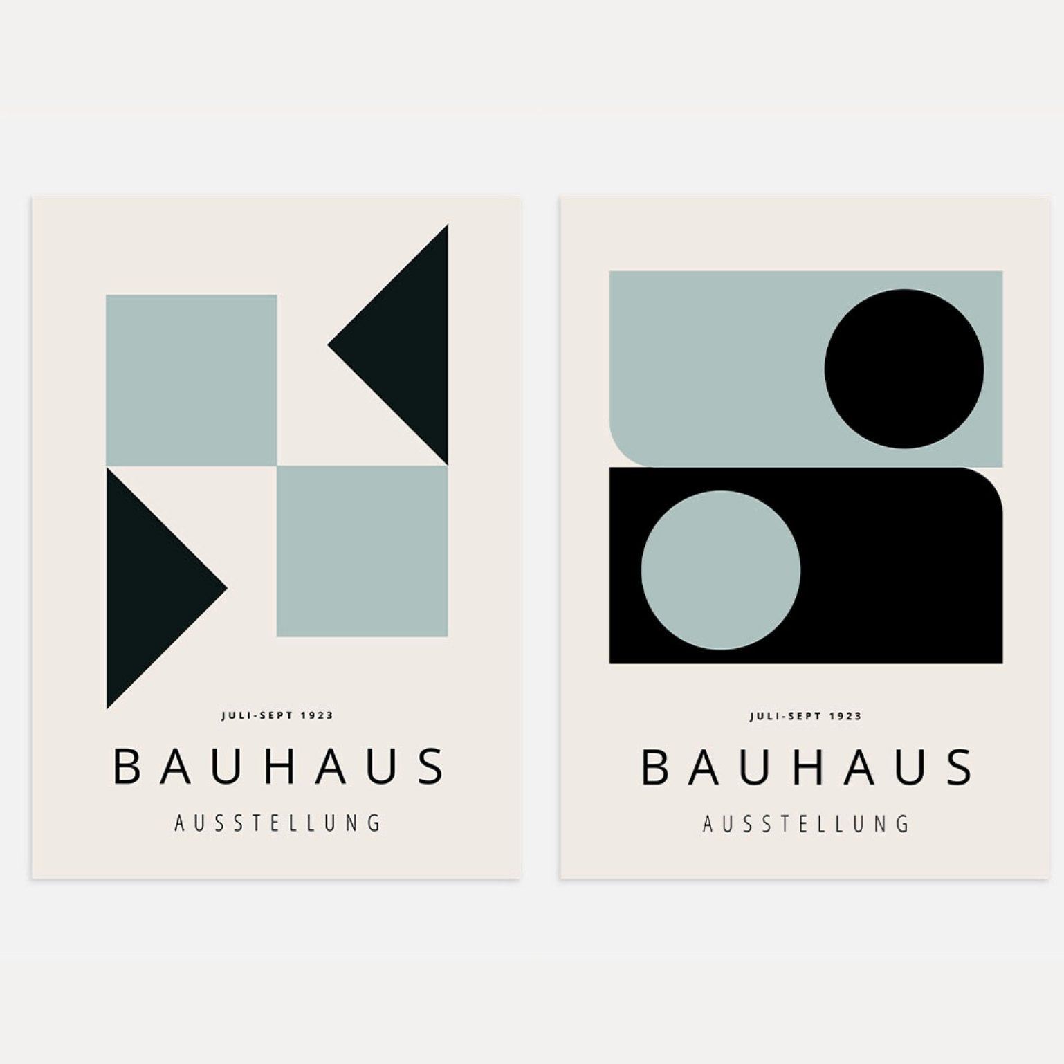 Bauhaus Geometry Poster Set of 2