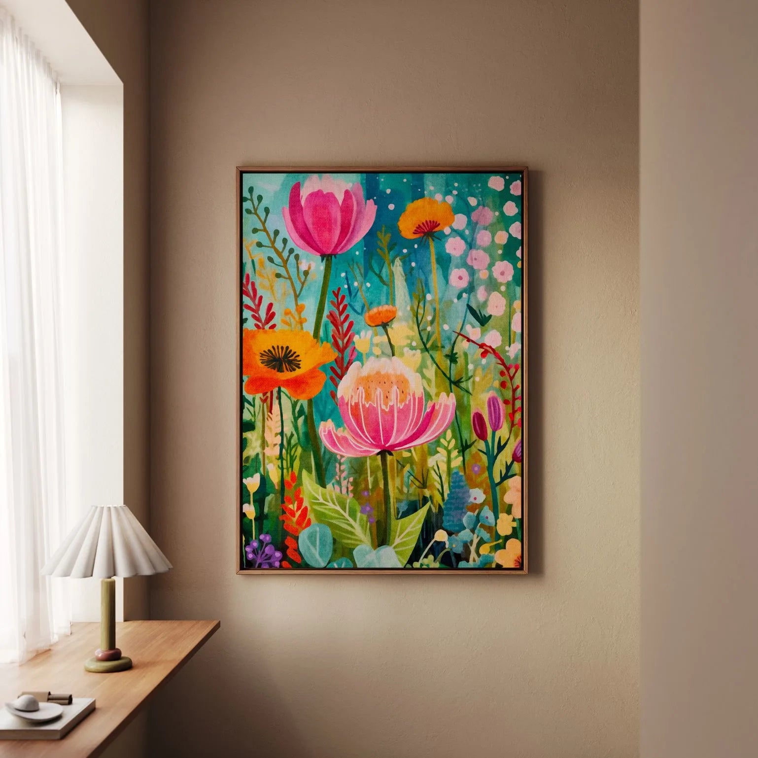 Framed Canvas Print Floral Dance