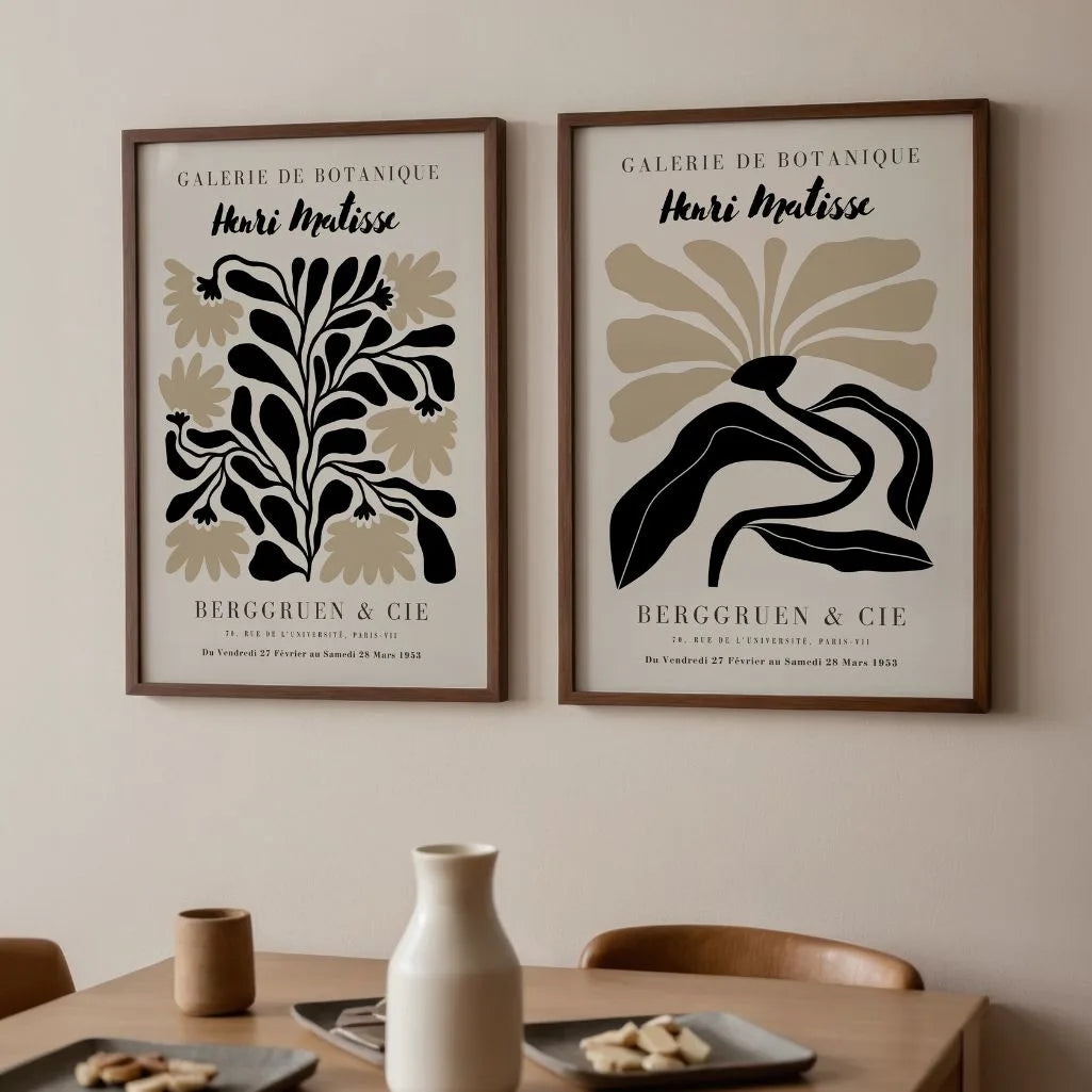 Henri Matisse Contrast Floral Forms Poster Set of 2