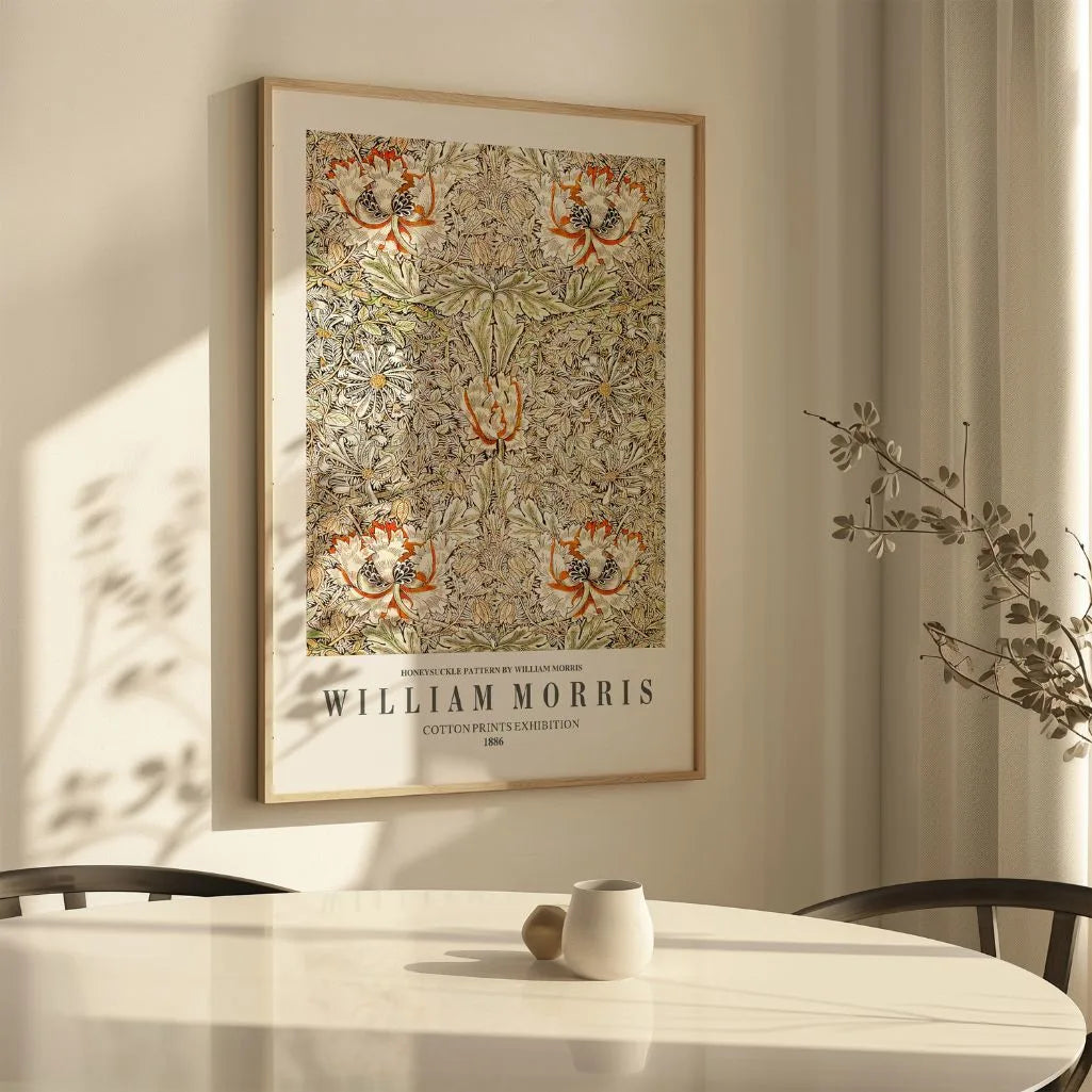 William Morris Honeysuckle Botanical Poster