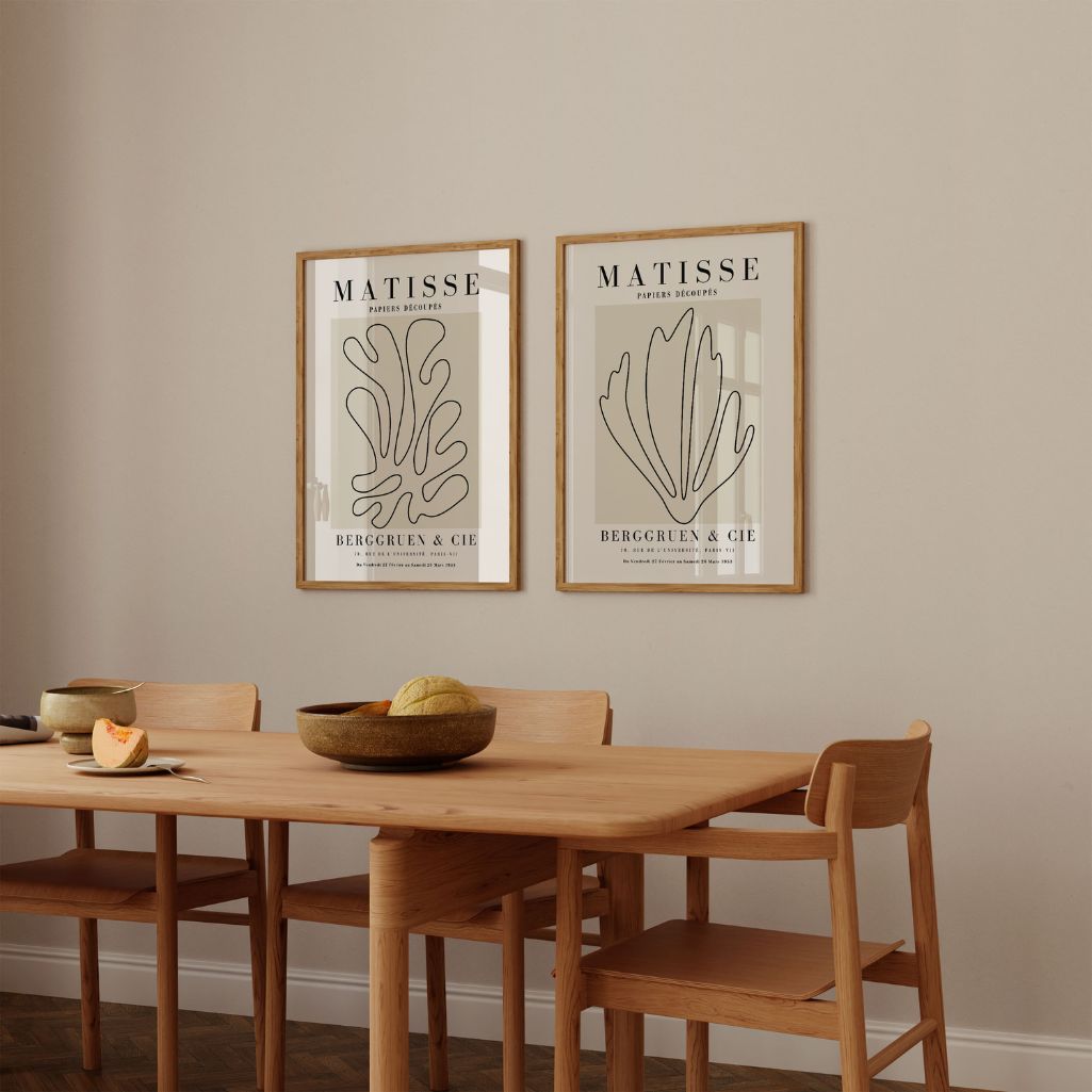 Henri Matisse Minimal Lines Poster Set of 2