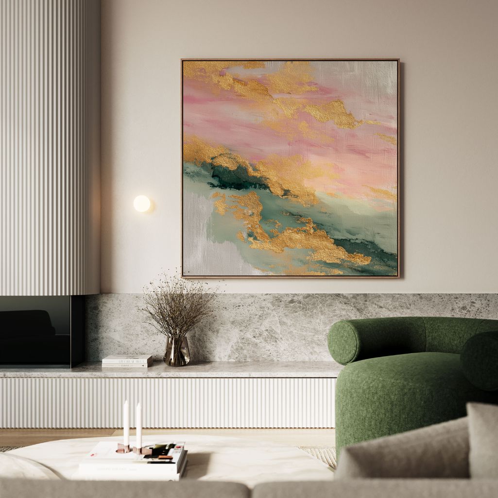 Framed Canvas Print Golden Dawn