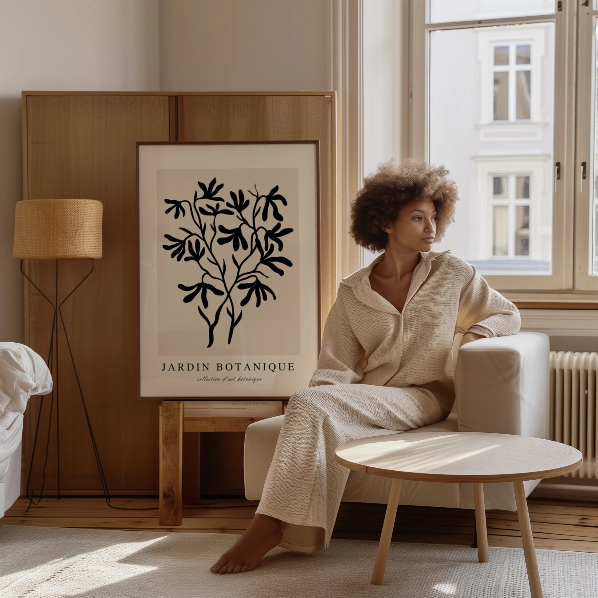 Black Botanical Branch Poster