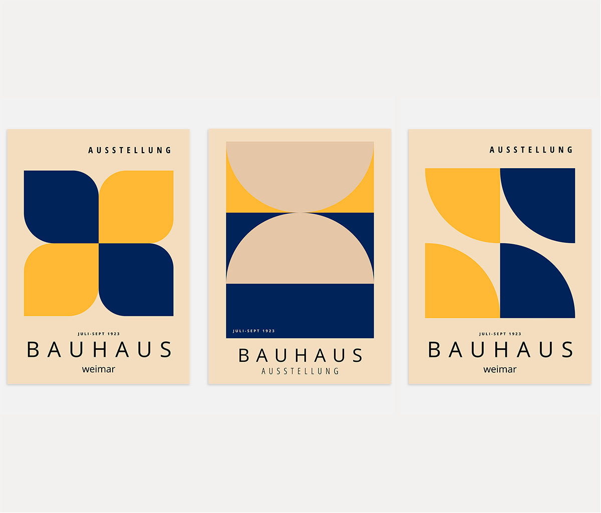 Bauhaus Weimar Color Balance Set of 3 Posters