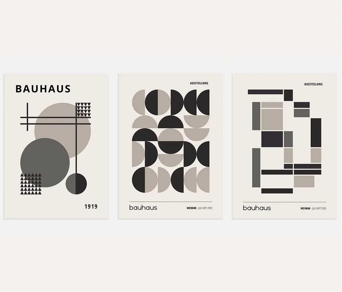 Construction & Balance Bauhaus Poster Set of 3