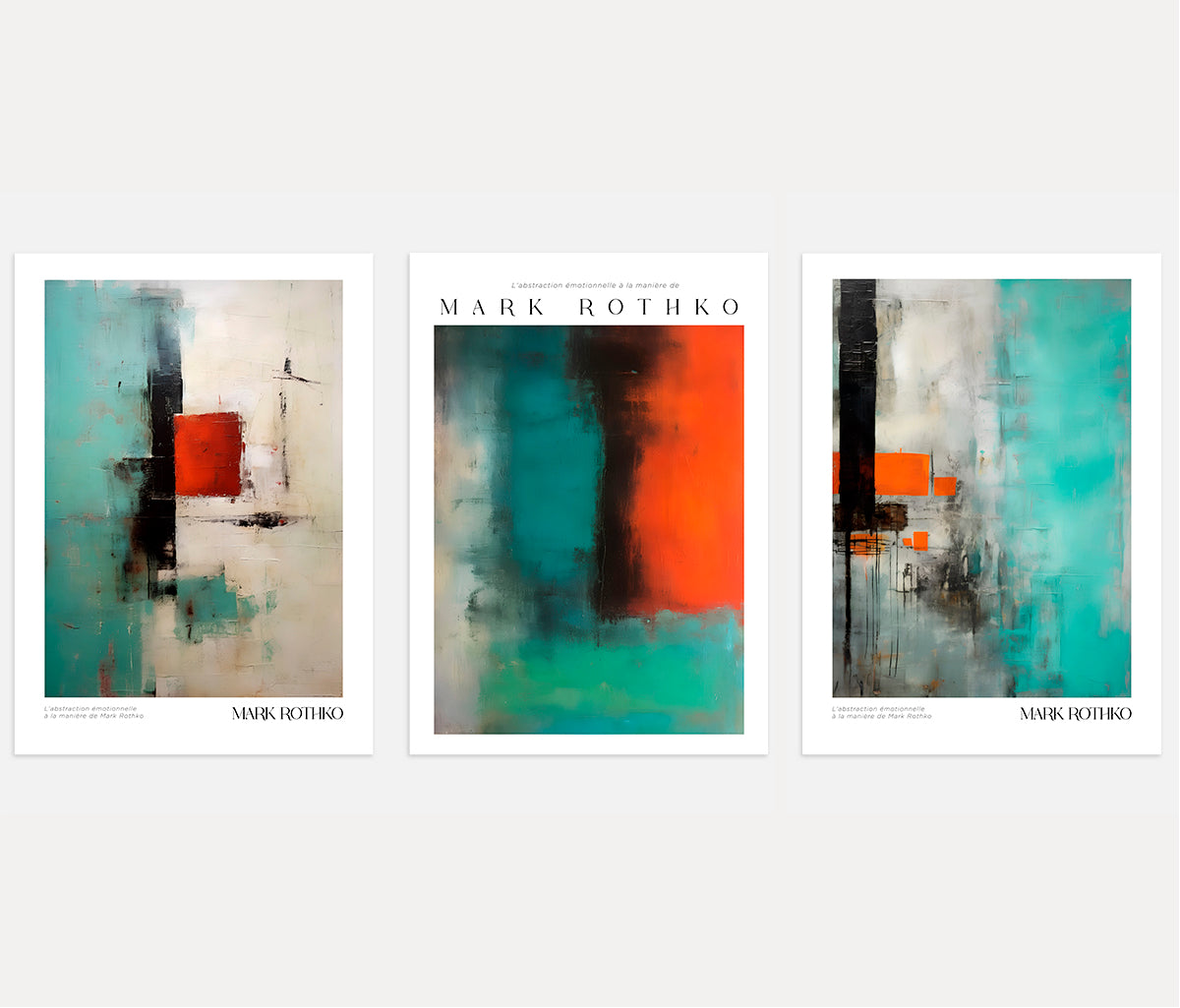 Color Fields No. 1 – Abstract Color Field Art Print - Teal & Orange Modern Wall Art