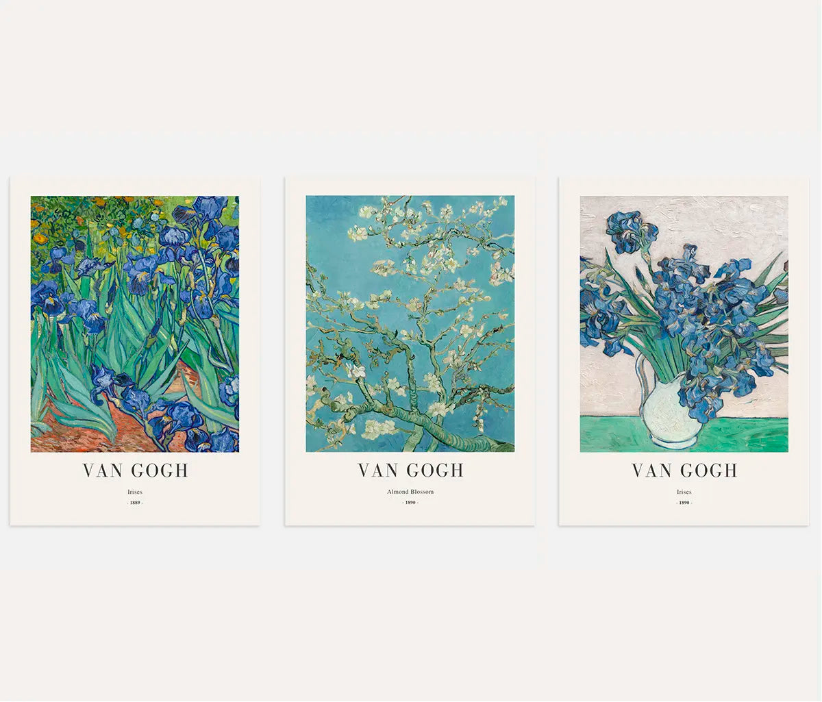Vincent van Gogh Flowers – Set of 3 Posters