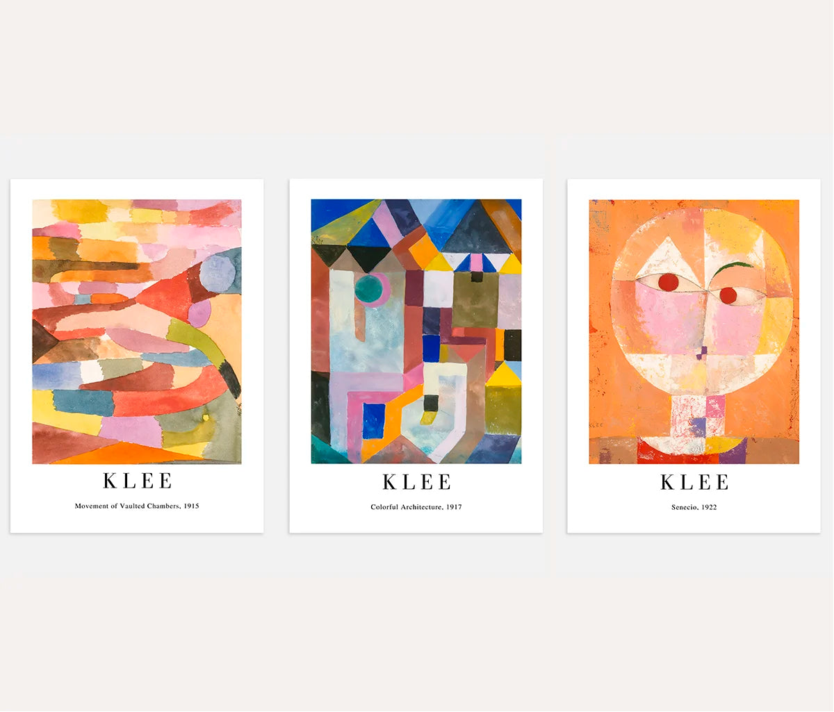 Paul Klee Face & Colour – Set of 3 Posters