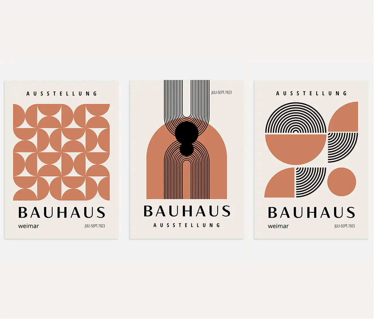 Bauhaus Weimar Line Rhythm Set of 3 Posters