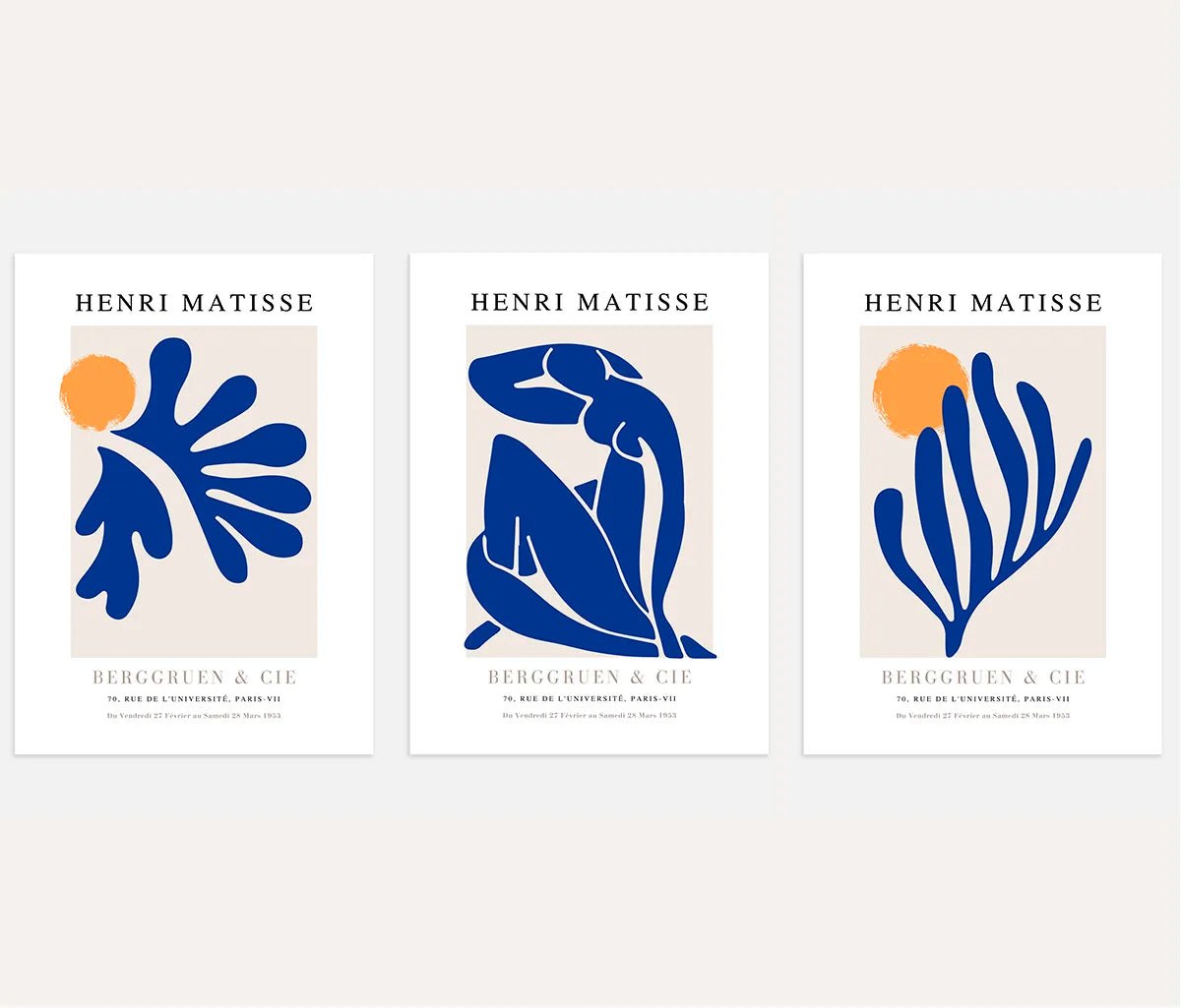 Henri Matisse Cut-Out Rhythm Set of 3 Posters