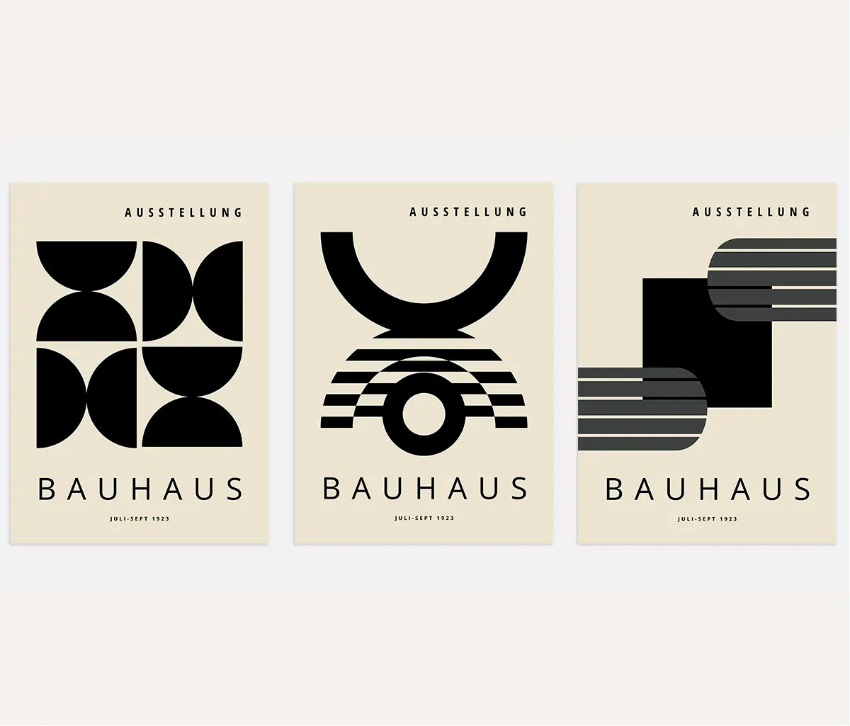 Exhibition Rhythm Bauhaus Poster Set of 3