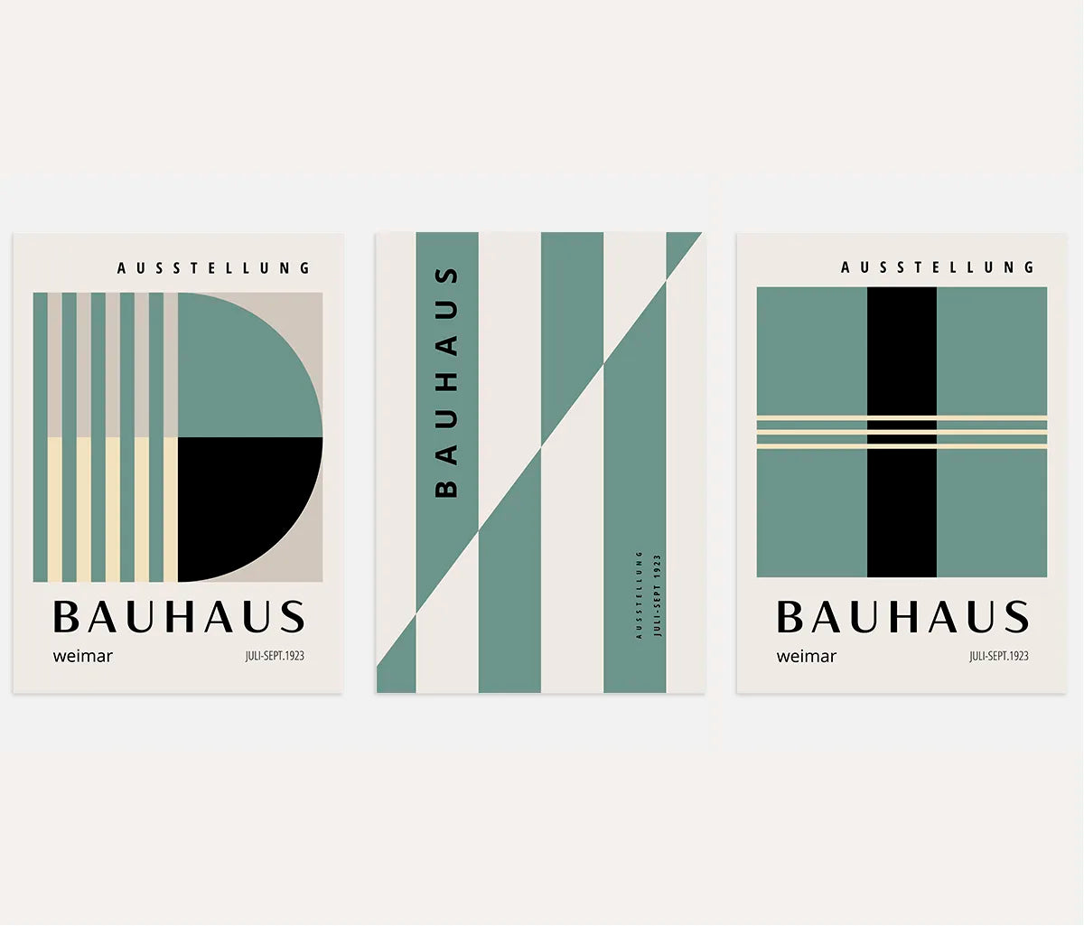 Architecture of Lines Bauhaus Poster Set of 3