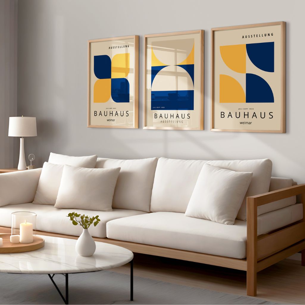 Bauhaus Weimar Color Balance Set of 3 Posters