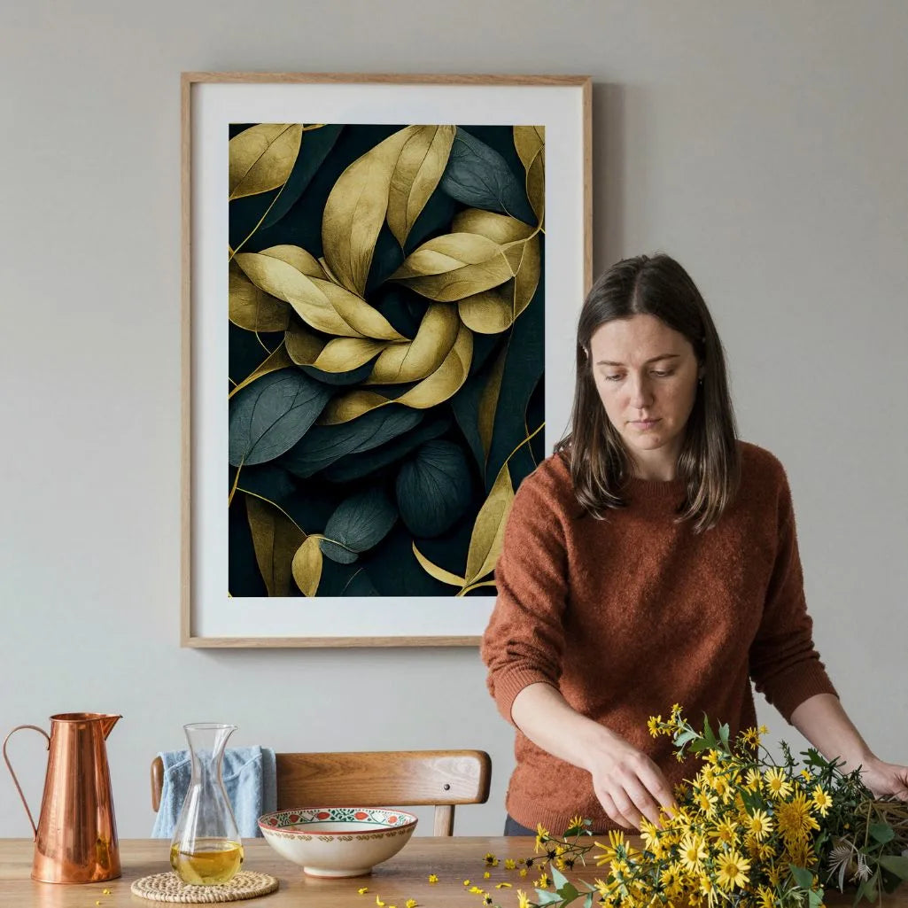 Golden Wreath Poster