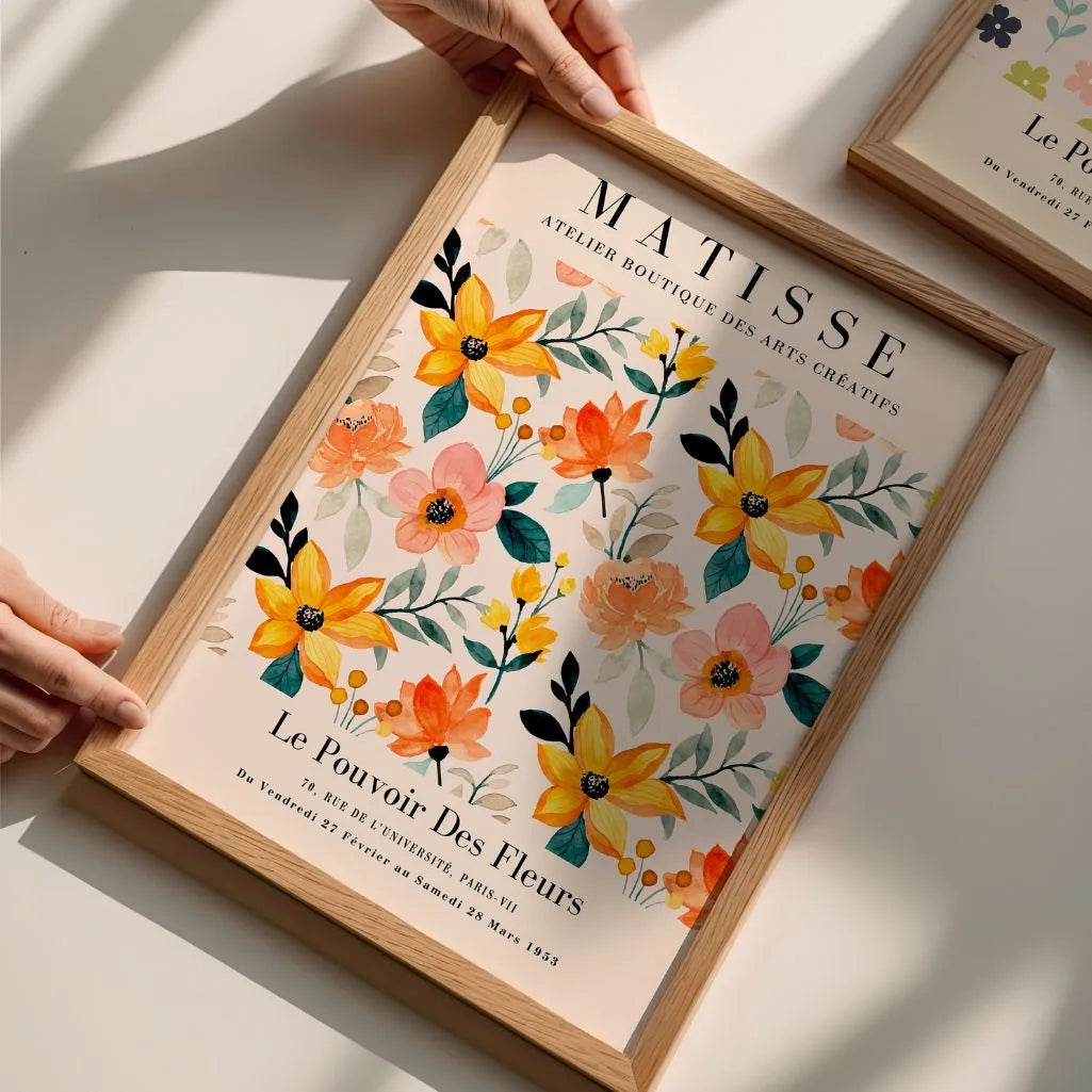 Matisse Orange Tone Flowers Poster